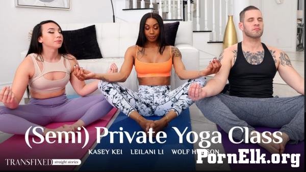 Wolf Hudson, Kasey Kei, Leilani Li - (Semi) Private Yoga Class [SD 544p]