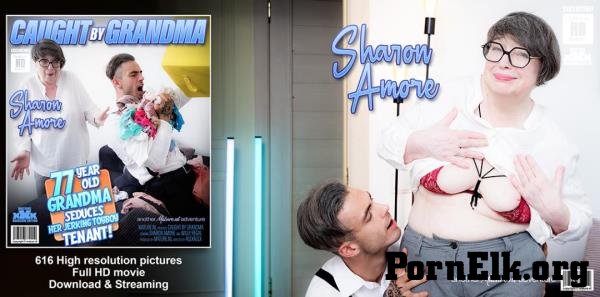 Sharon Amore (77), Willy Regal (30) - Toyboy student gets caught by his 77 year old anal loving granny landlord Sharon Amore jerking off [FullHD 1080p]