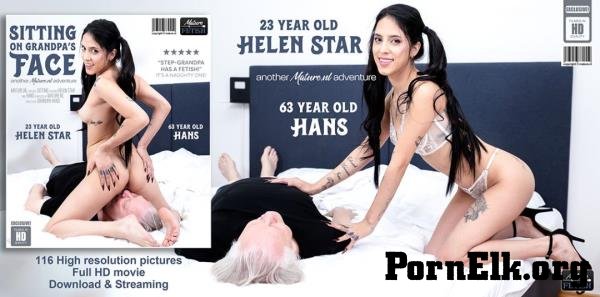 Hans (63), Helen Star (23) - 23 year old Helen Star rides her pussy over her 63 year old step - grandpa's mouth [FullHD 1080p]