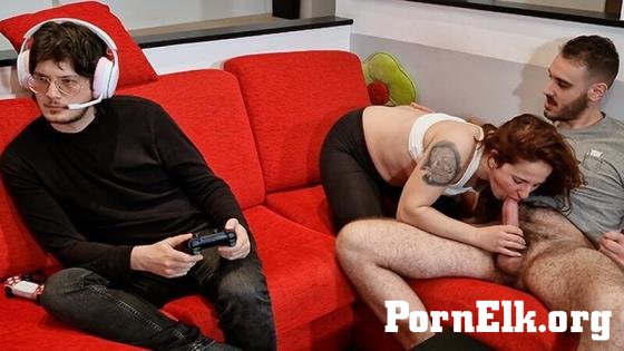  Fucktotum - Stepsister fucks with best friend while stepbrother plays videogames - squirt at min. 7.08 [FullHD 1080P] 