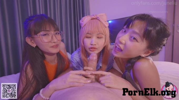 OnlyFans: June Liu (SpicyGum) - New B/G/G Blowjob Video [FullHD 1080P]