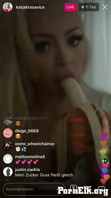 MyDirtyHobby: Katja Krasavice - LiveStream - Eine Banane lecken und lutschen im Live [SD 404P]