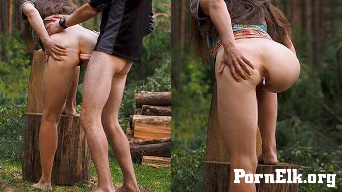 TheLazyCouple - Public anal creampie in the woods. Real amateur couple ass fuck outdoor [FullHD 1080P]