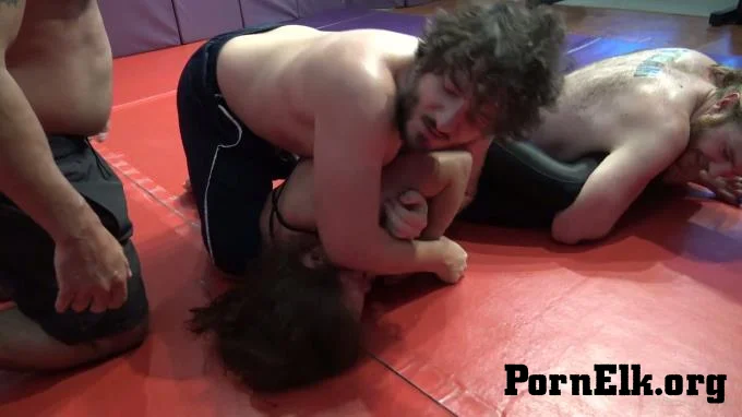 Doom Maidens Wrestling - Veve Vs Girth Joe And Frankie 3 On 1 Competitive Mixed Wrestling Challenge  [FullHD 1080]