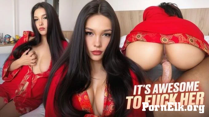 LilKarina2 - LONELY JAPANESE BRUNETTE SLIPS INTO A SILKY RED ROBE AFTER HER SHOWER AND SEDUCES THE DELIVERY GUY AT THE DOOR  [FullHD 1080]