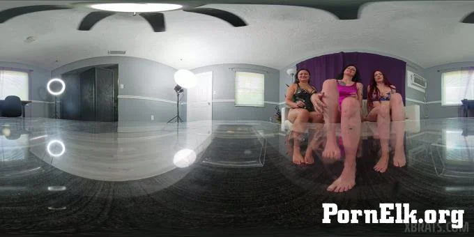 Bratty Foot Girls - Mistress May, Goddess Sydnie, Goddess Jade Sun - Brutal Brat Torment Vr 360 6K Mp4  [8K 3840]