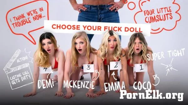Mckenzie Mae, Emma Rosie, Demi Hawks, Coco Lovelock - Polar Opposites: Four Petite Blondes vs Huge Director - PervCasting [FullHD 1080p]