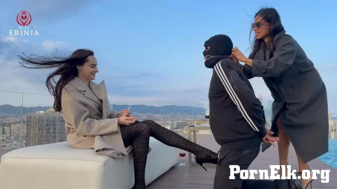Misserinia: The Three Mistresses Humiliate The Slave On The Rooftop  [FullHD 1080]