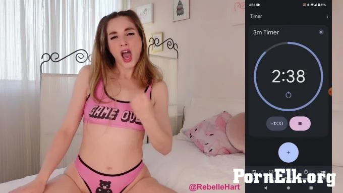 RebelleHart - 3 Minute Cum Challenge  [FullHD 1080]