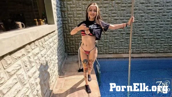 Janys, QroZne - ZNE TABOO - Stepsister Helping in the Pool Full Scene [FullHD 1080p]